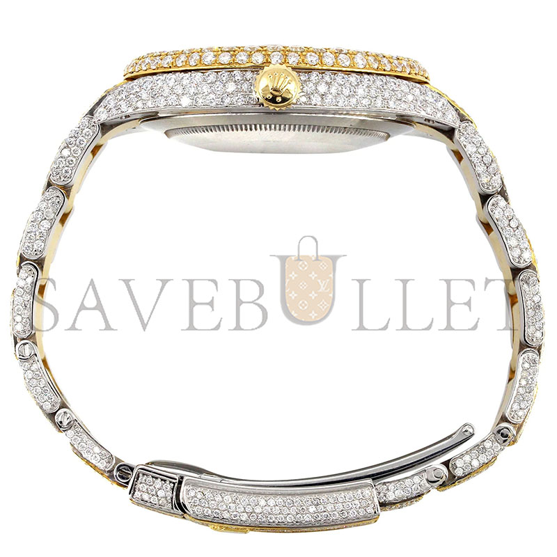 ROLEX DATEJUST SERIES MECHANICAL MEN'S WATCH FULL DIAMOND SAPPHIRE CRYSTAL, 41MM DIAMETER ROLEX DATEJUST SERIES MECHANICAL MEN'S WATCH FULL DIAMOND SAPPHIRE CRYSTAL, 41MM DIAMETER